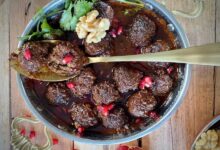طرز تهیه فسنجون با گوشت قلقلی + نکات مزه دار کردن گوشت قلقلی